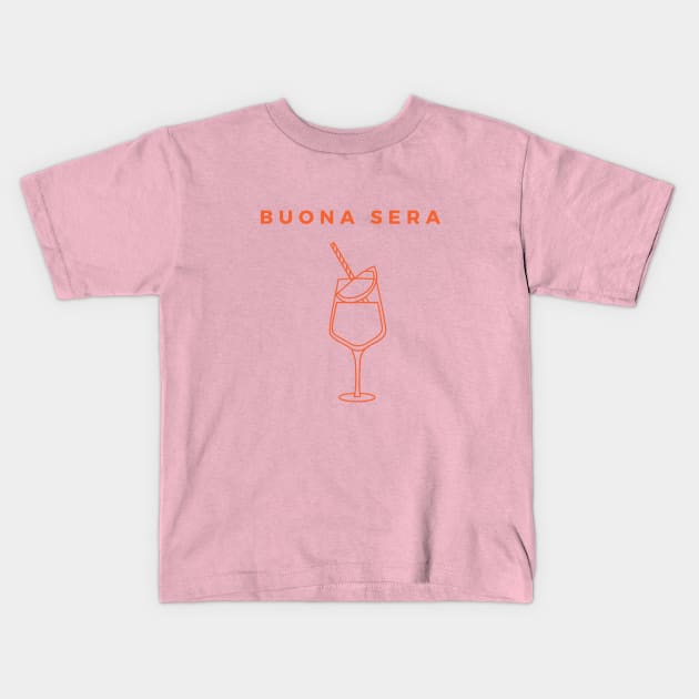 Buona Sera Spritz Aperol Kids T-Shirt by yourstruly